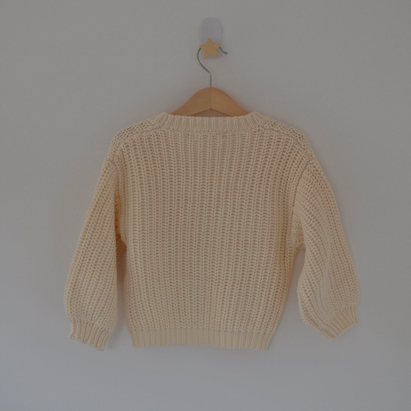 Oversized Cream Cardigan Name + Customisation