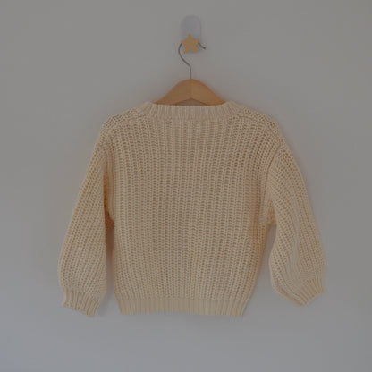 Oversized Cream Cardigan Name + Customisation