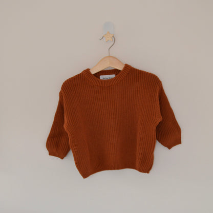 Oversized Jumper Hand Embroidered with Autumn Design