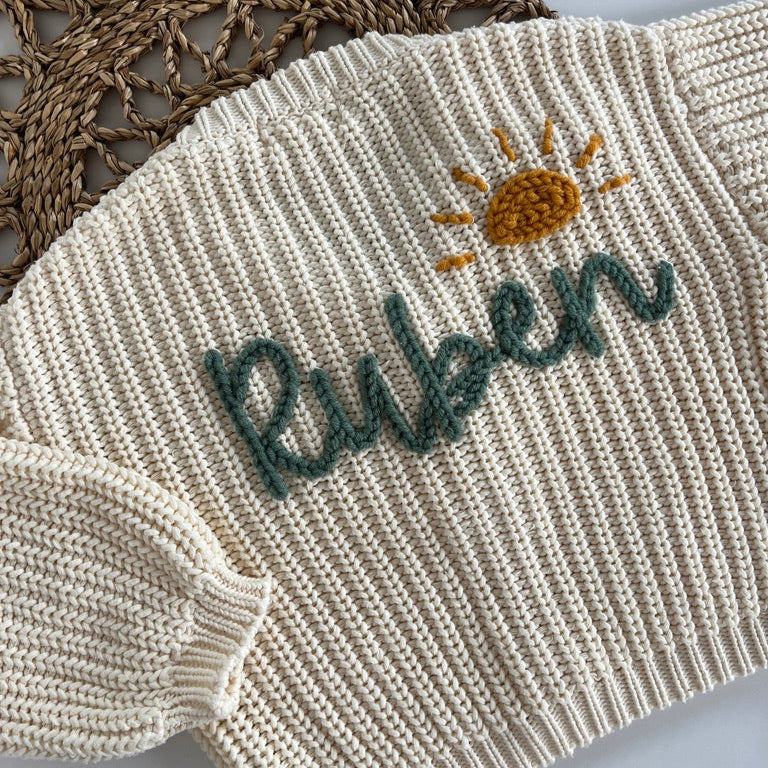 Oversized Cream Cardigan Name + Customisation