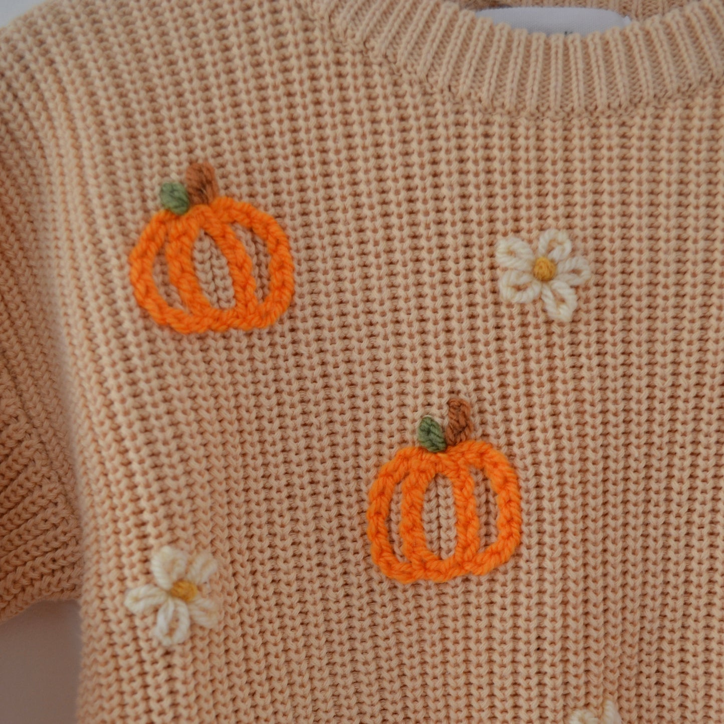 Oversized Jumper Hand Embroidered with Autumn Design